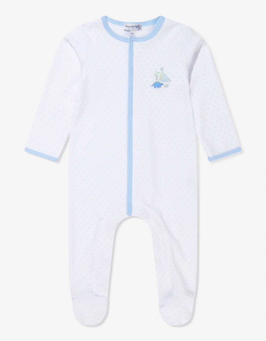 Baby Boys Dinoland Embroidered Babygrow in White, 5 of 4