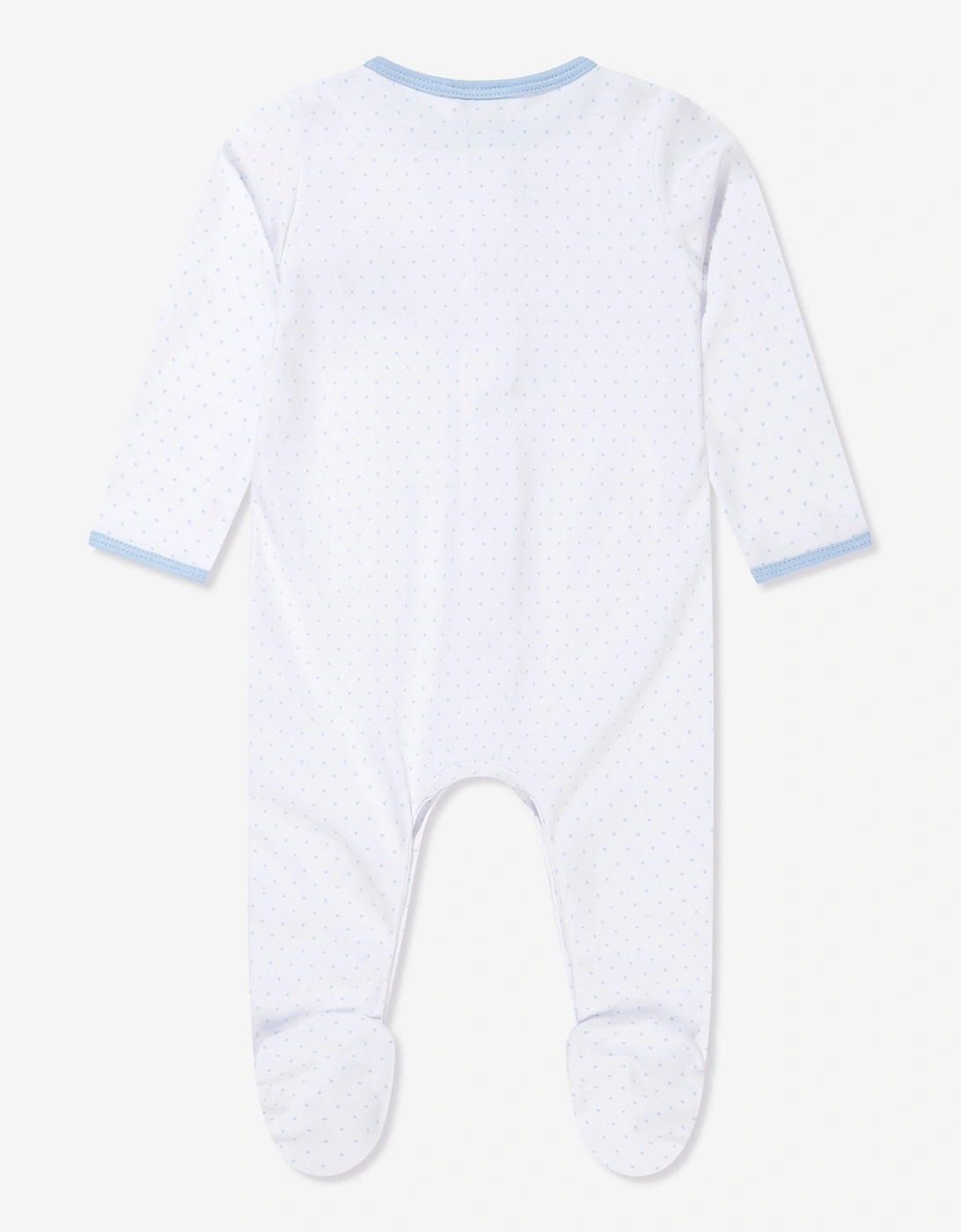 Baby Boys Dinoland Embroidered Babygrow in White