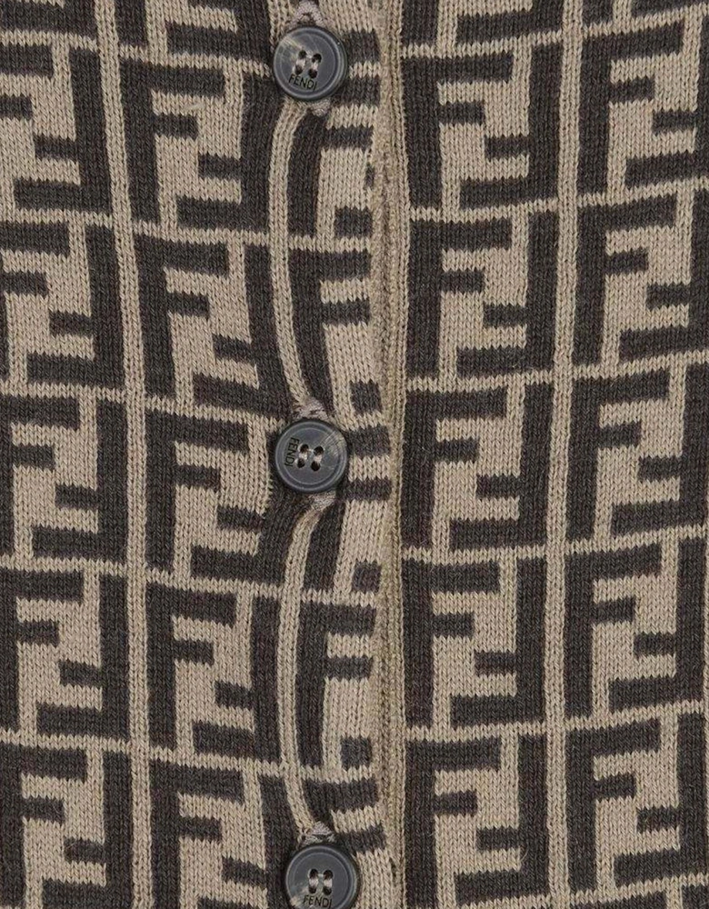 Baby Cotton & Cashmere Romper in Brown