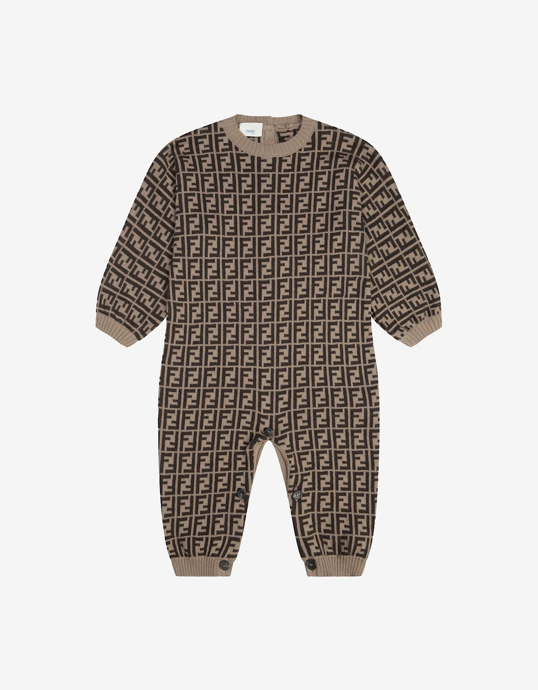 Baby Cotton & Cashmere Romper in Brown, 5 of 4