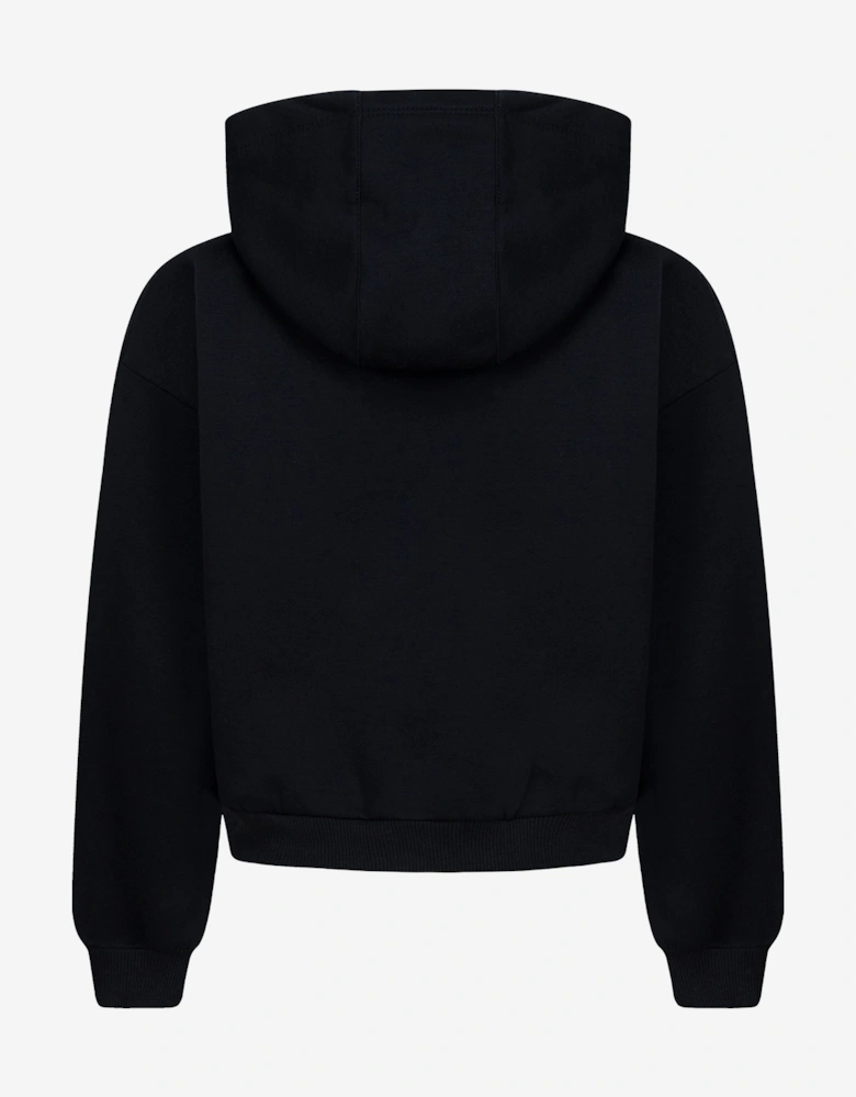 Girls NSW Club Fleece Boxy Hoodie in Black