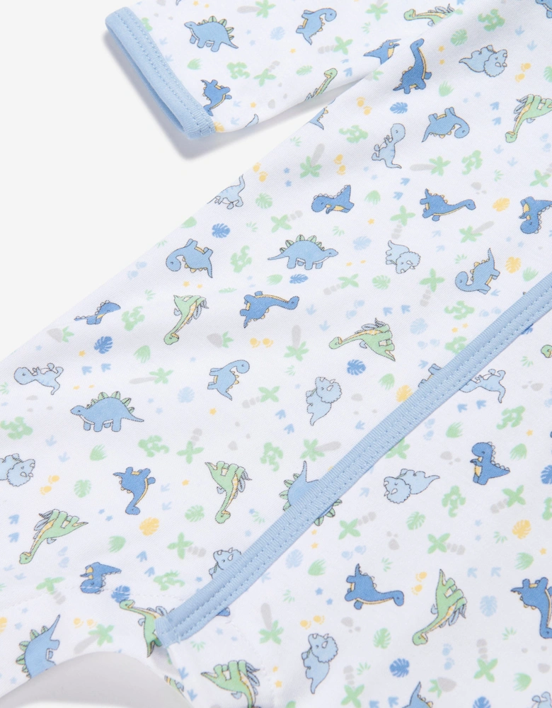 Baby Boys Dinoland Babygrow in White