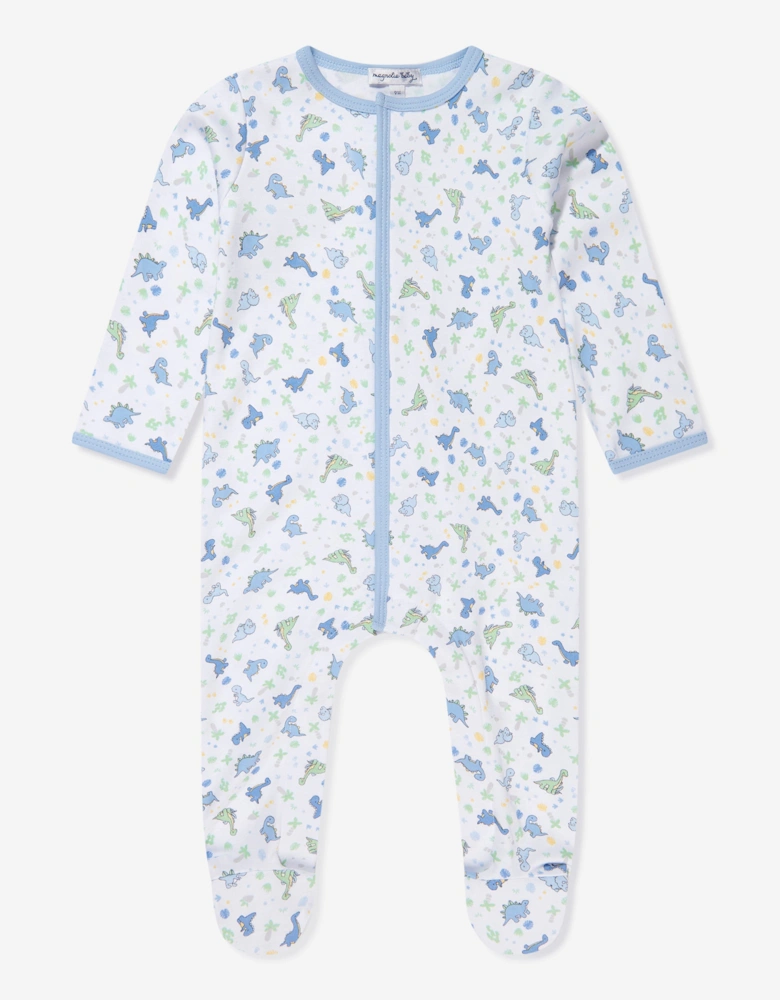 Baby Boys Dinoland Babygrow in White