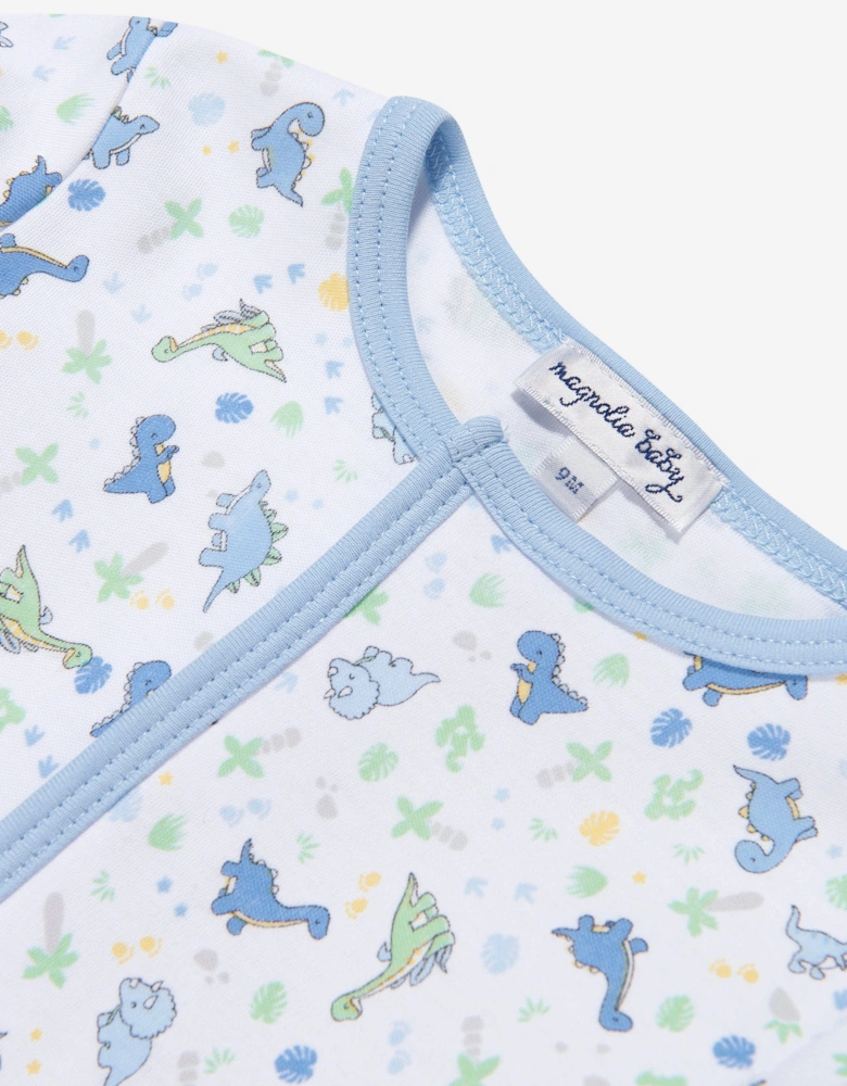 Baby Boys Dinoland Babygrow in White