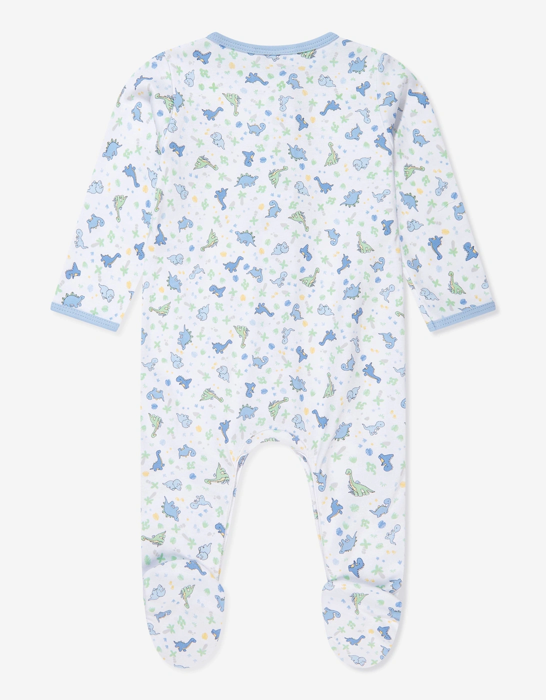 Baby Boys Dinoland Babygrow in White