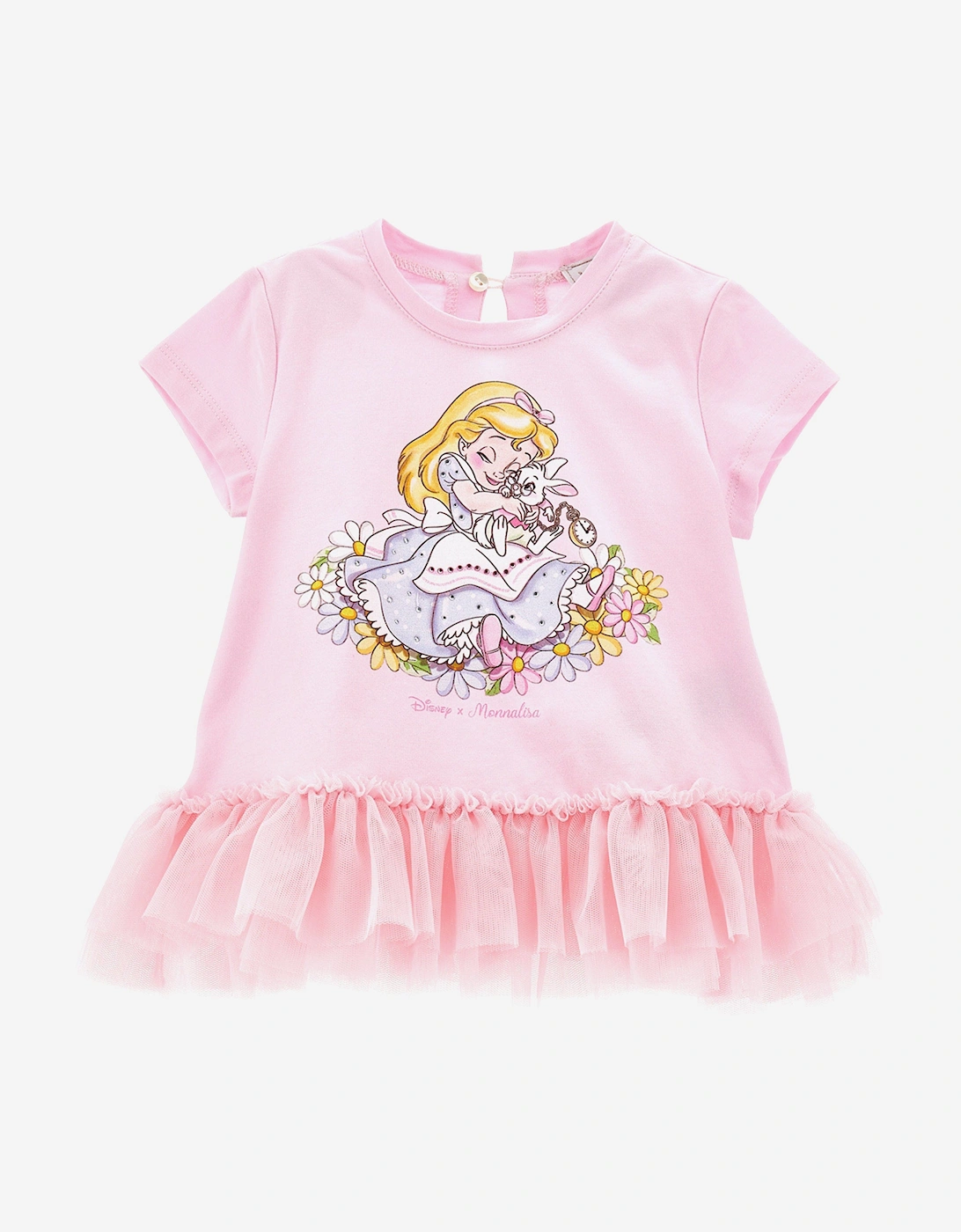 Baby Girls Alice In Wonderland T-Shirt in Pink, 5 of 4