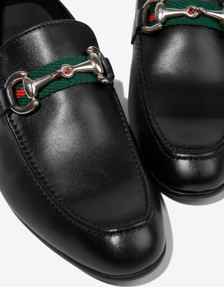 Boys Leather Loafers in Black