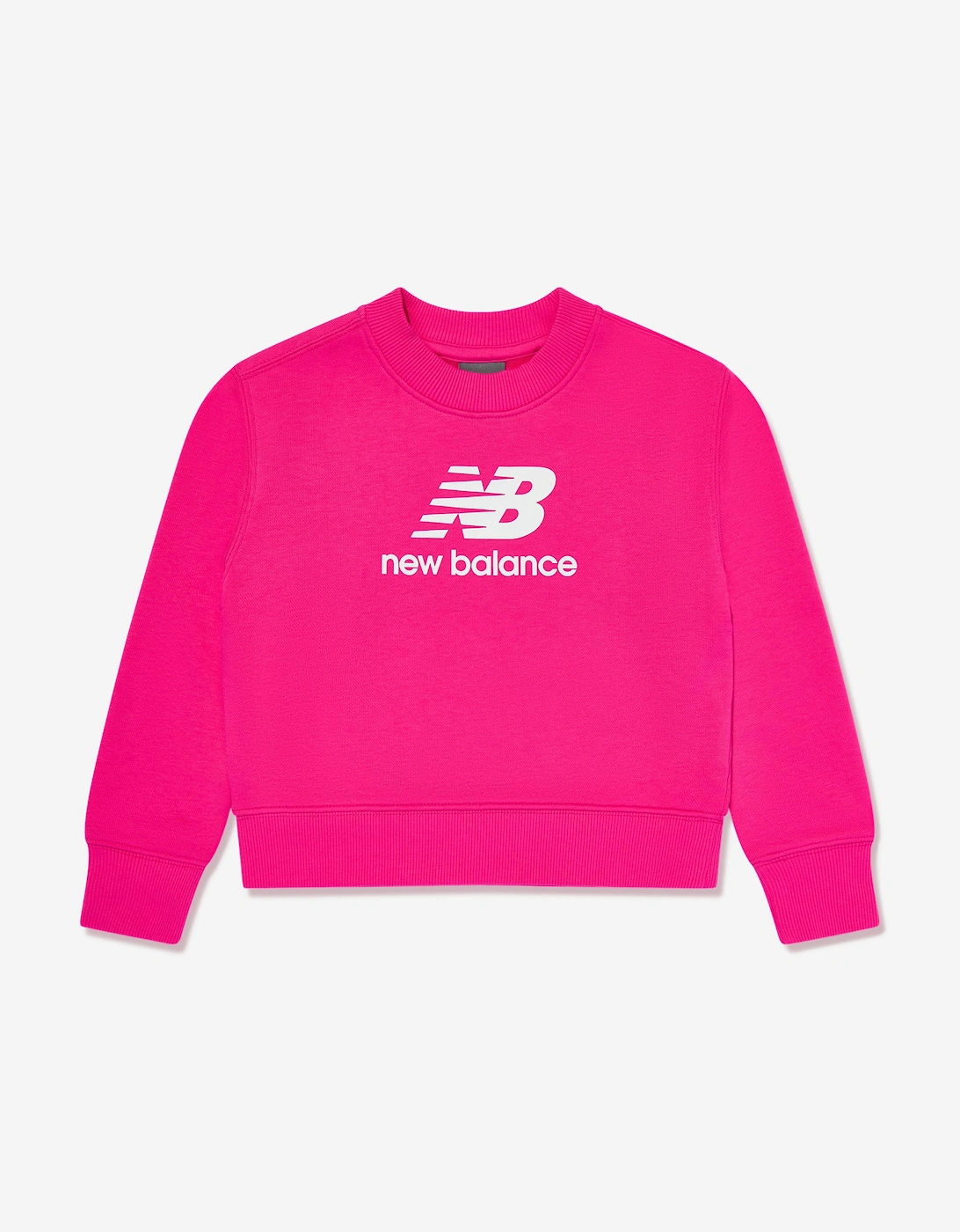Girls French Terry Stacked Logo Sweatshirt in Pink, 5 of 4