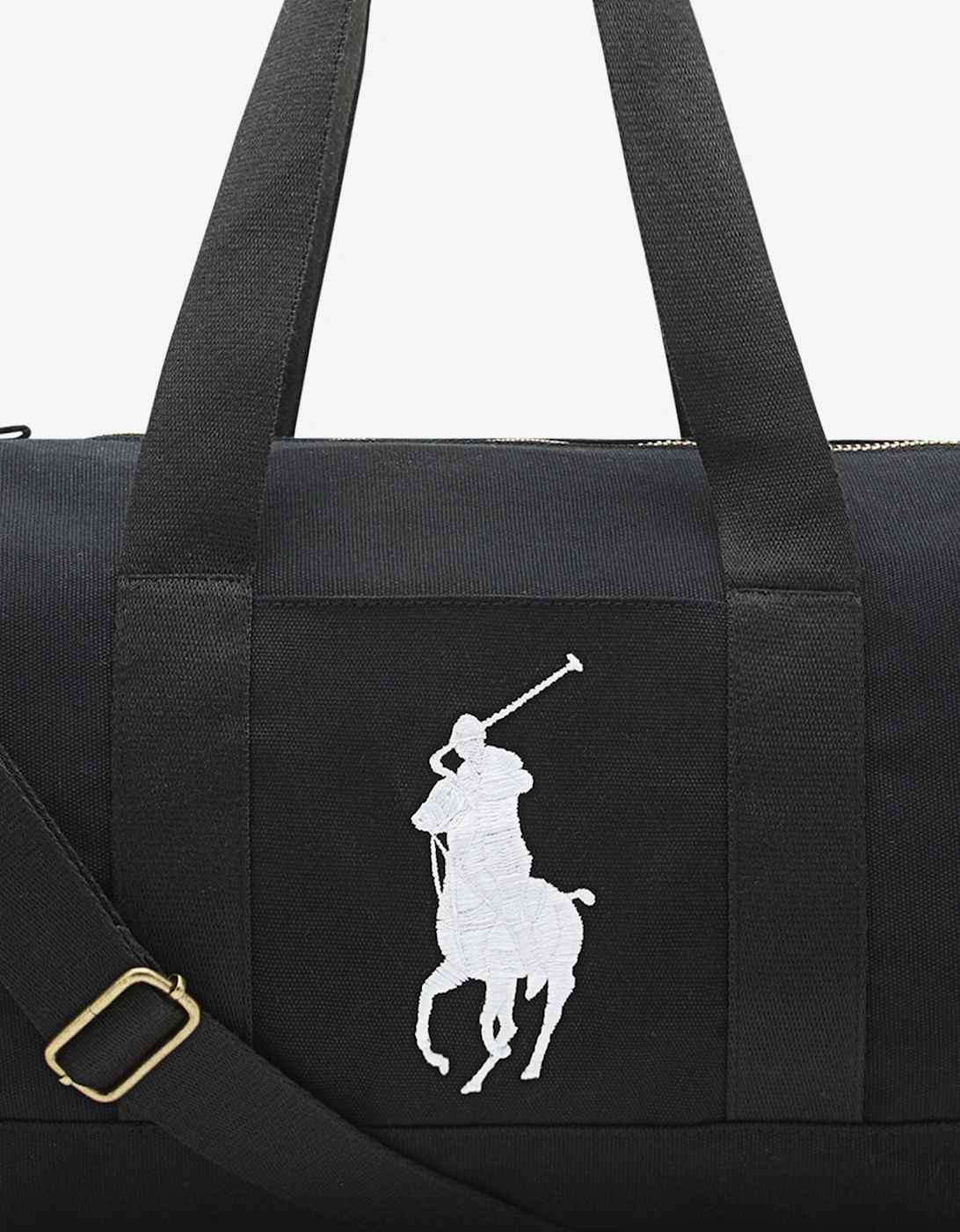Boys Polo Player Duffle Bag in Black (47cm)