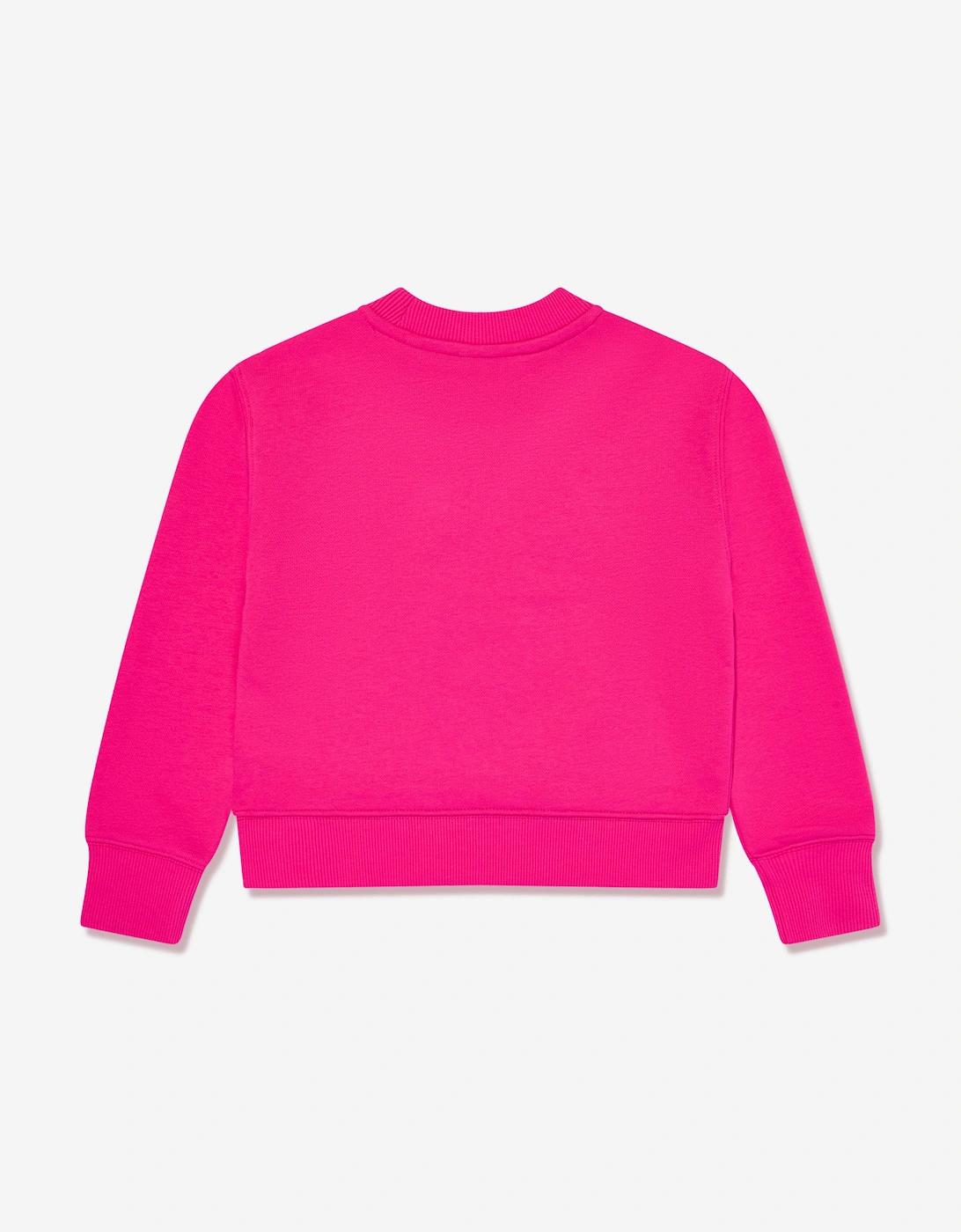 Girls French Terry Stacked Logo Sweatshirt in Pink