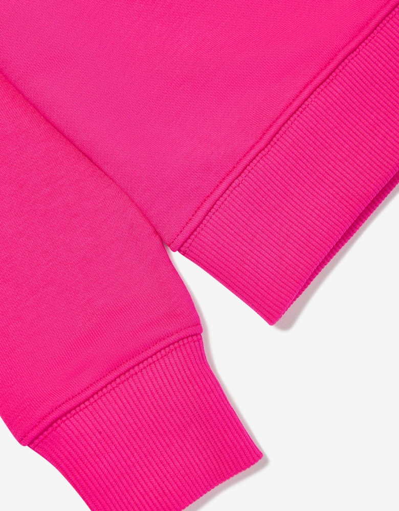 Girls French Terry Stacked Logo Sweatshirt in Pink