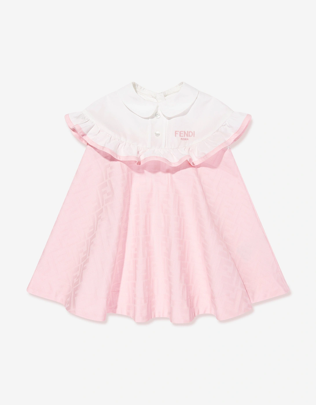 Baby Girls FF Jacquard Logo Dress in Pink, 5 of 4