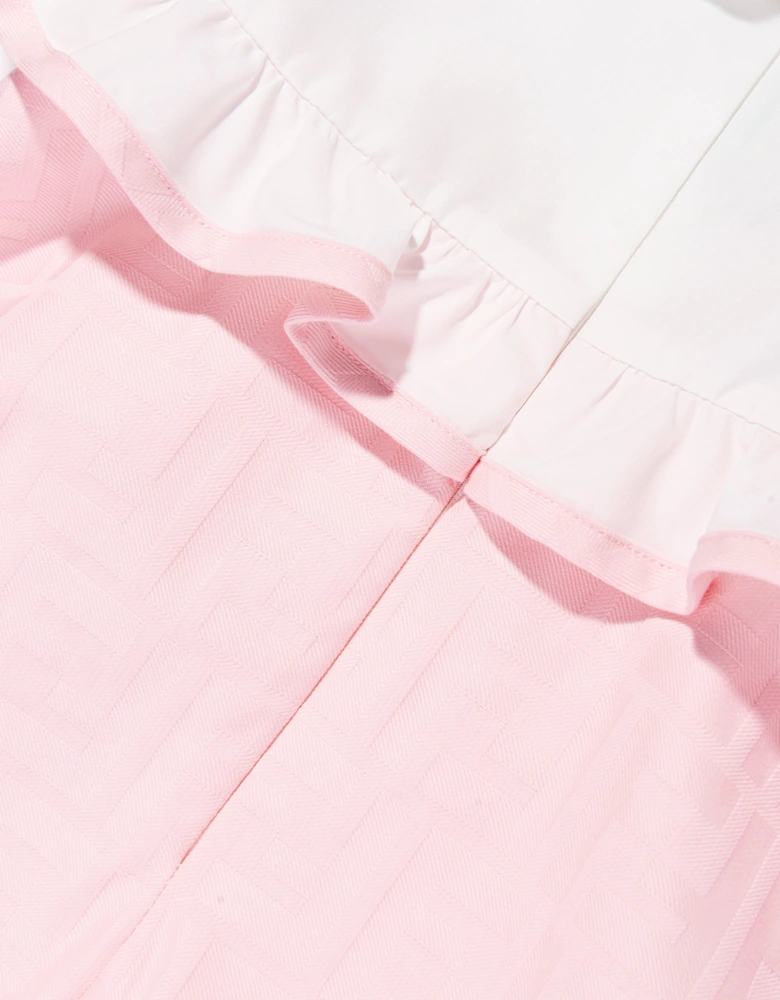 Baby Girls FF Jacquard Logo Dress in Pink