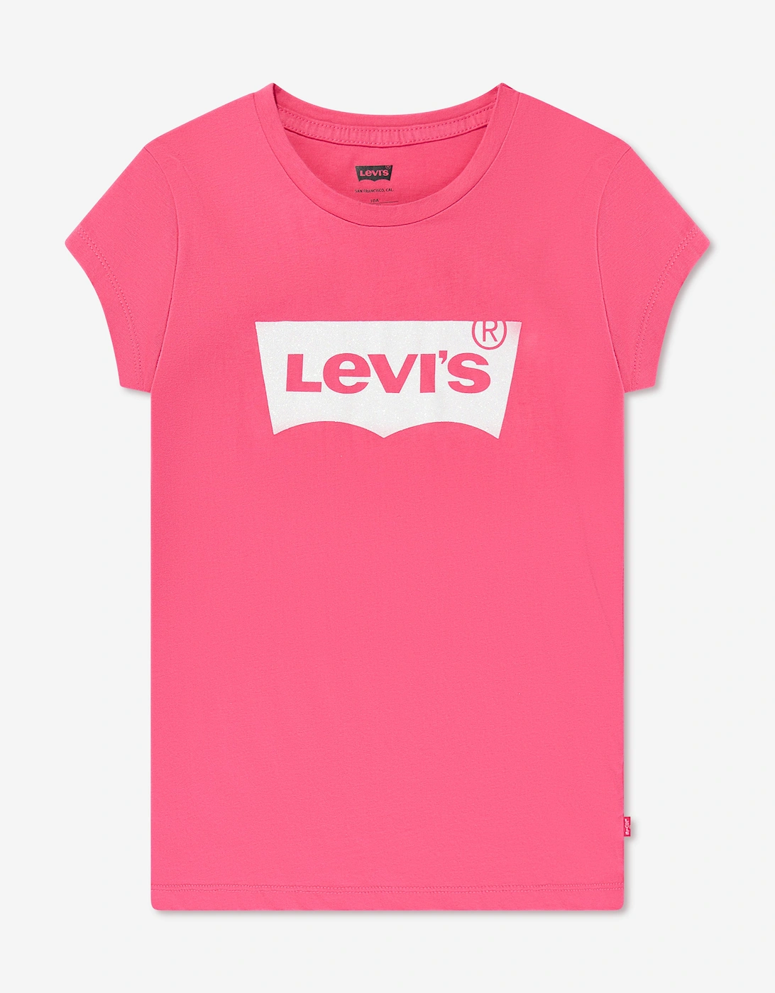 Girls Cotton Short Sleeve Batwing Logo T-Shirt, 5 of 4