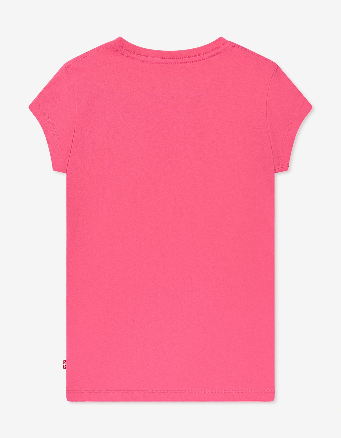 Girls Cotton Short Sleeve Batwing Logo T-Shirt