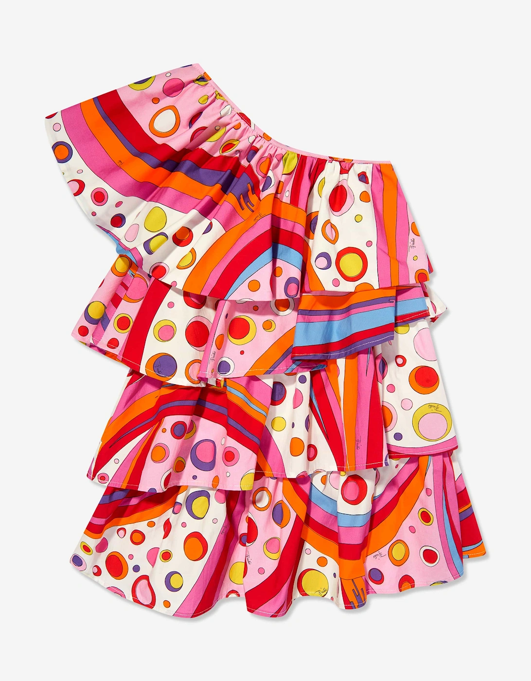 Girls Fontane Print Ruffle Dress in Multicolour, 5 of 4