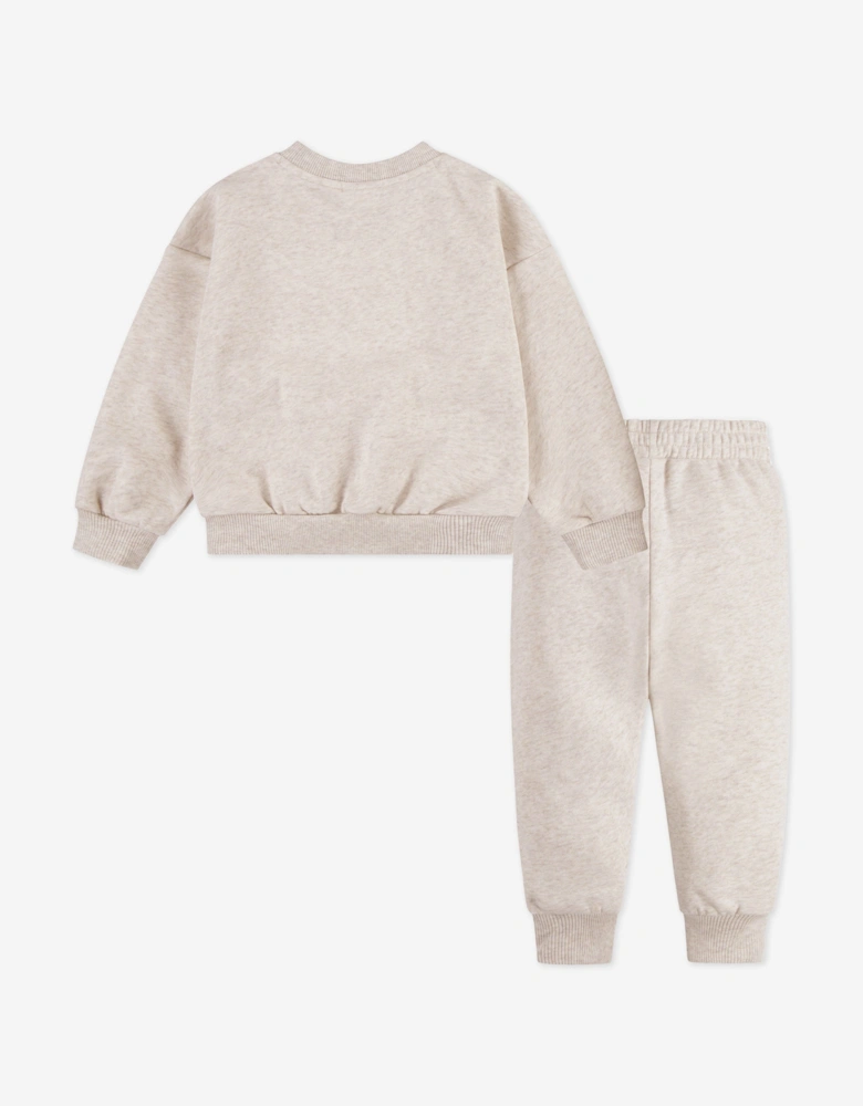 Kids Essential Fleece Tracksuit in Ivory