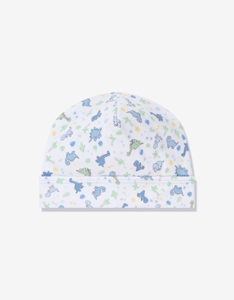 Baby Boys Dinoland Beanie Hat in White