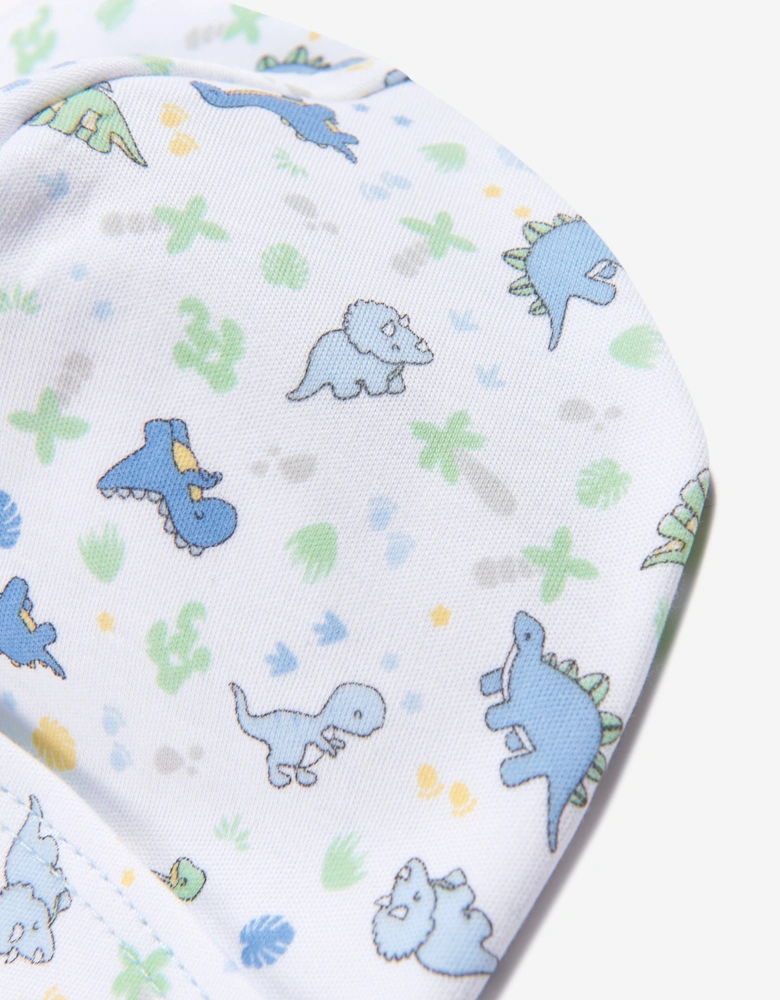 Baby Boys Dinoland Beanie Hat in White