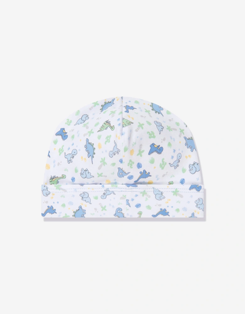 Baby Boys Dinoland Beanie Hat in White