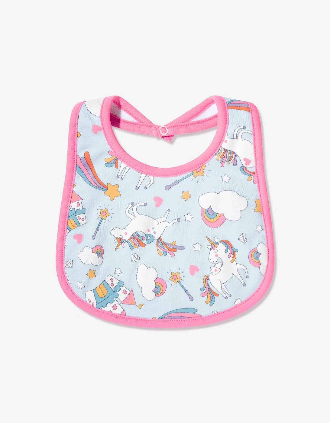 Baby Girls Dreamy Unicorns Bib in Pink, 5 of 4