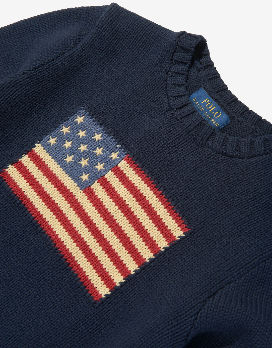 Boys Cotton Flag Jumper in Navy