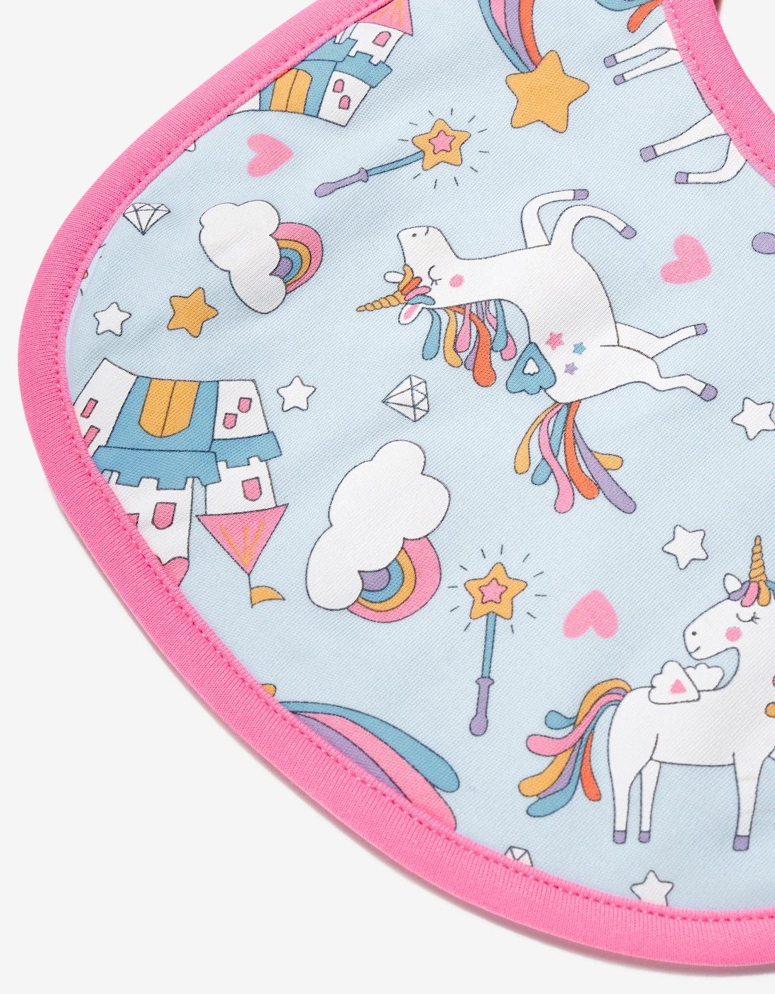 Baby Girls Dreamy Unicorns Bib in Pink
