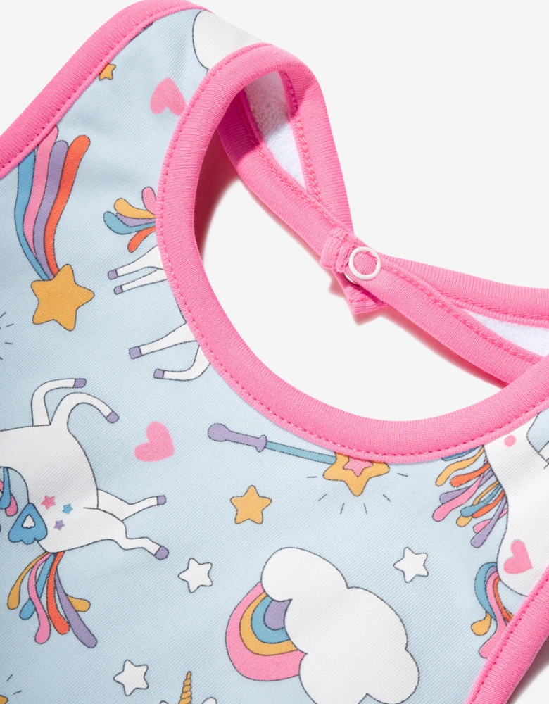 Baby Girls Dreamy Unicorns Bib in Pink