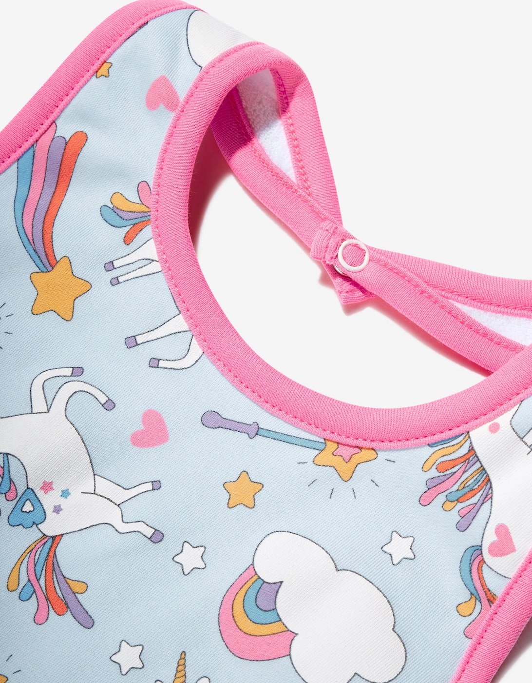 Baby Girls Dreamy Unicorns Bib in Pink