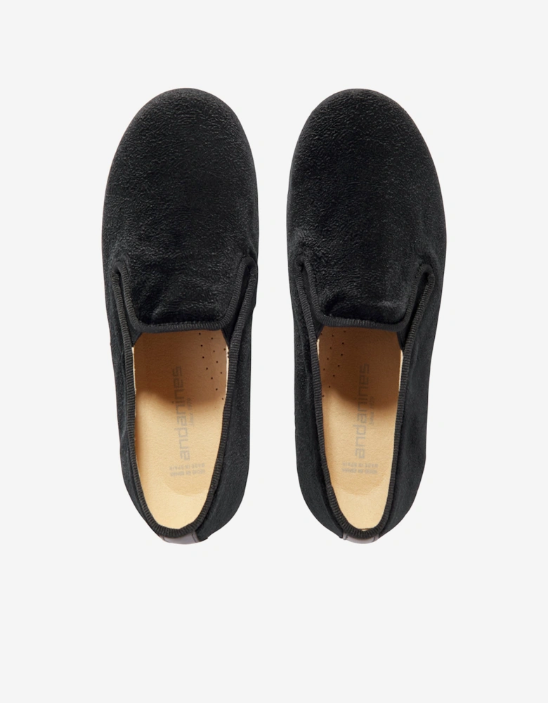 Boys Velvet Loafers in Black