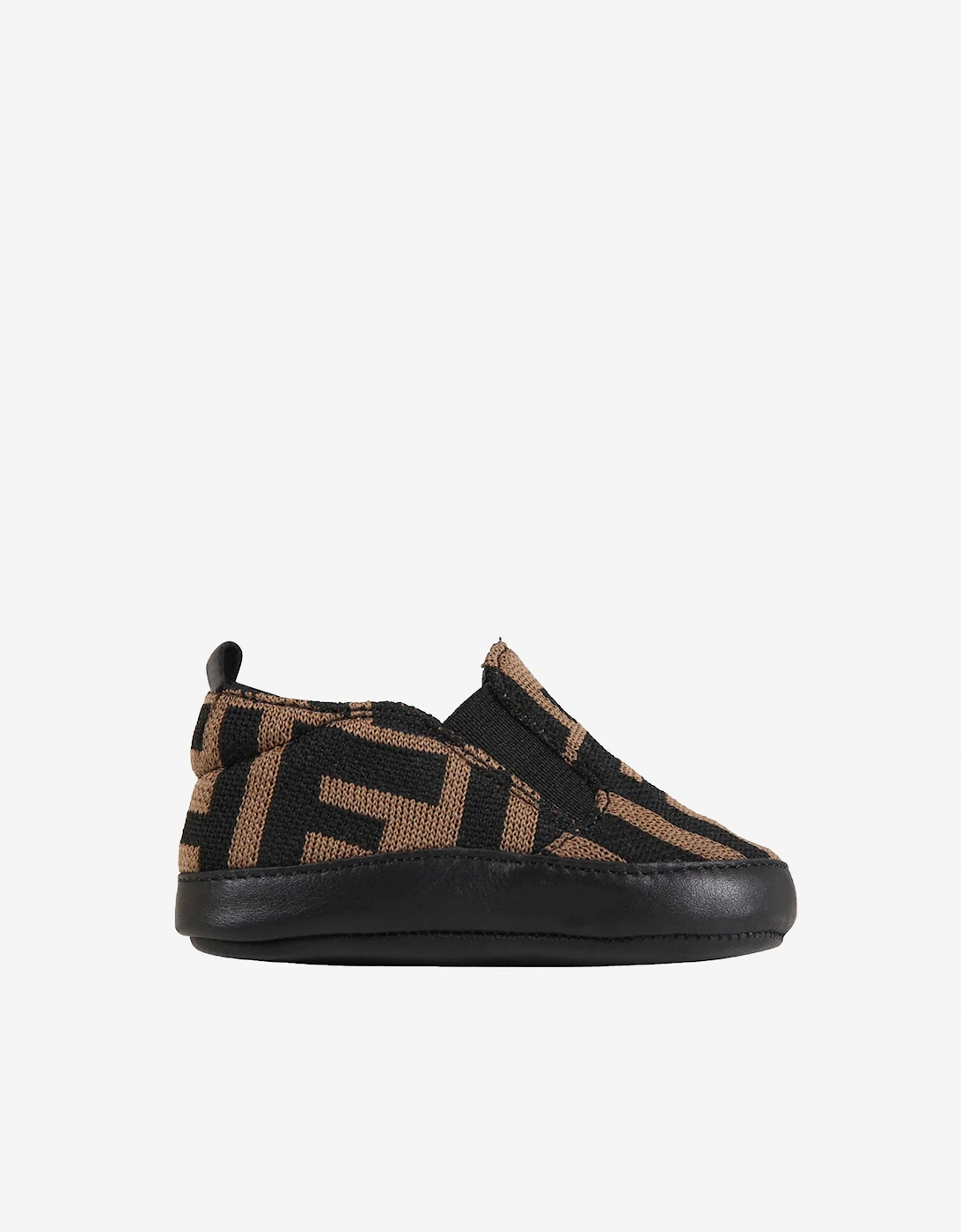Baby Boys FF Logo Slip On Shoes in Brown, 5 of 4