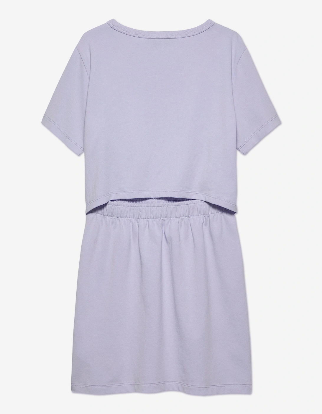 Girls Monologo Metallic T-Shirt Dress in Purple