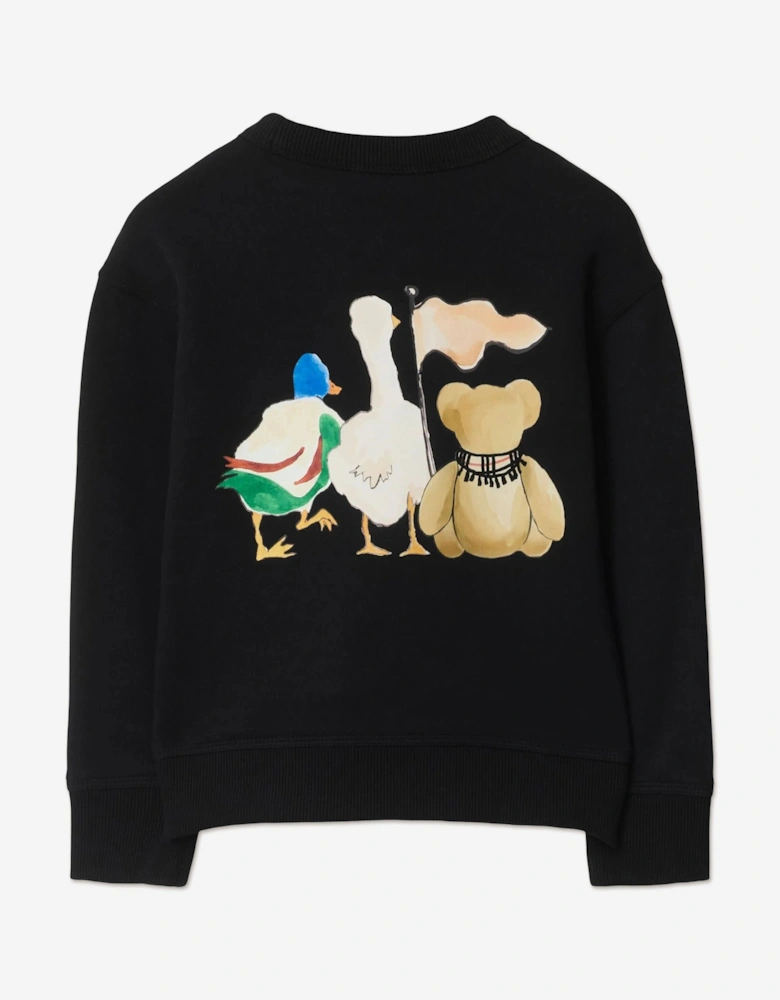 Boys Teddy and Friends Sweatshirt in Black