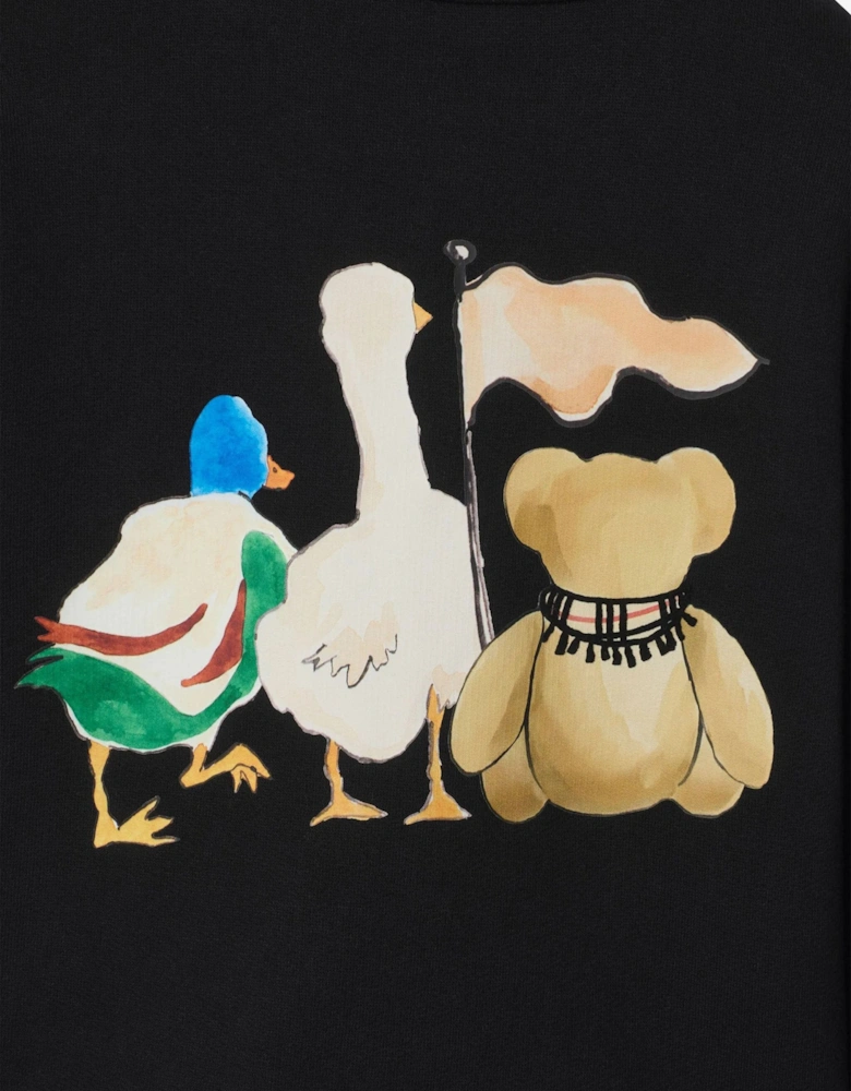 Boys Teddy and Friends Sweatshirt in Black