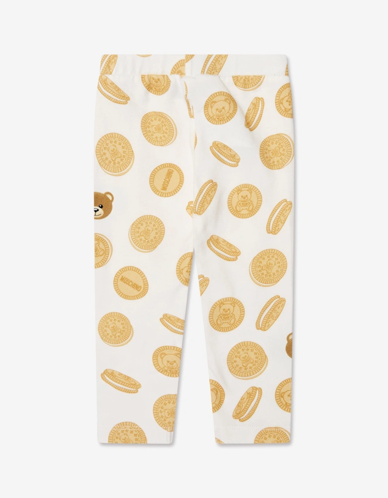 Baby Girls Cookie Leggings in Ivory