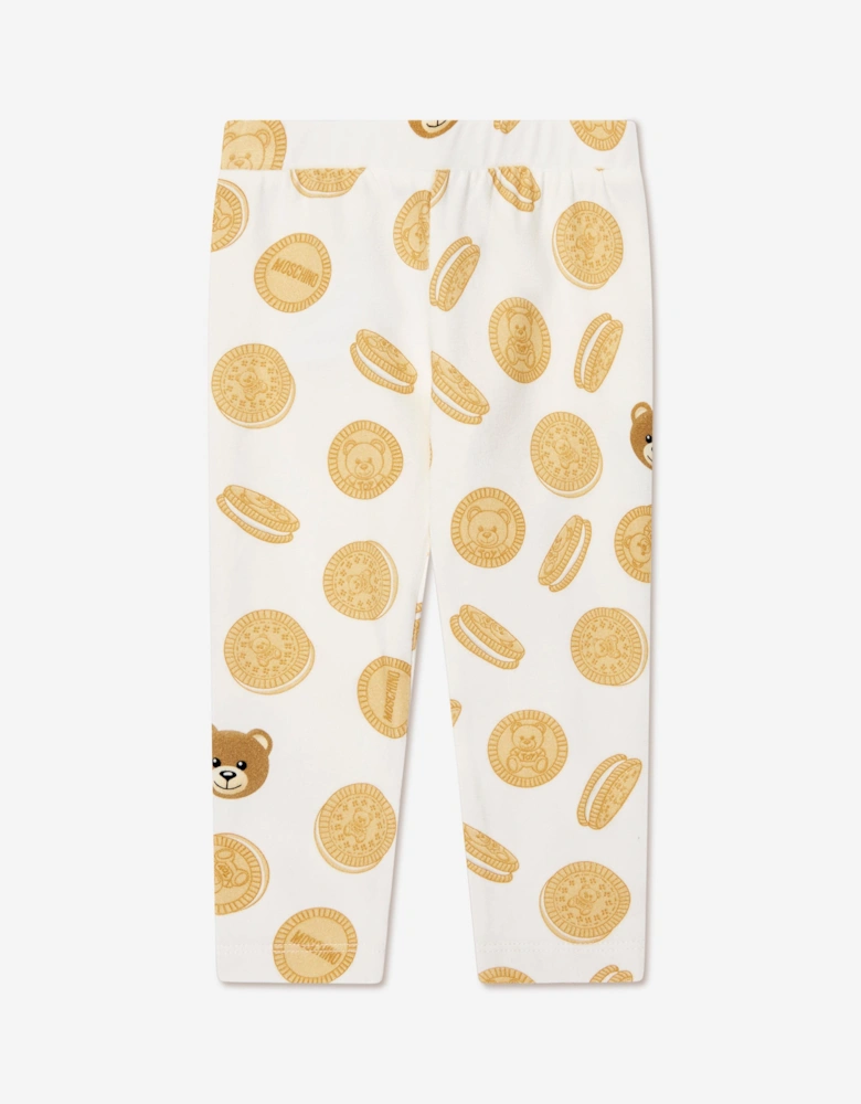 Baby Girls Cookie Leggings in Ivory