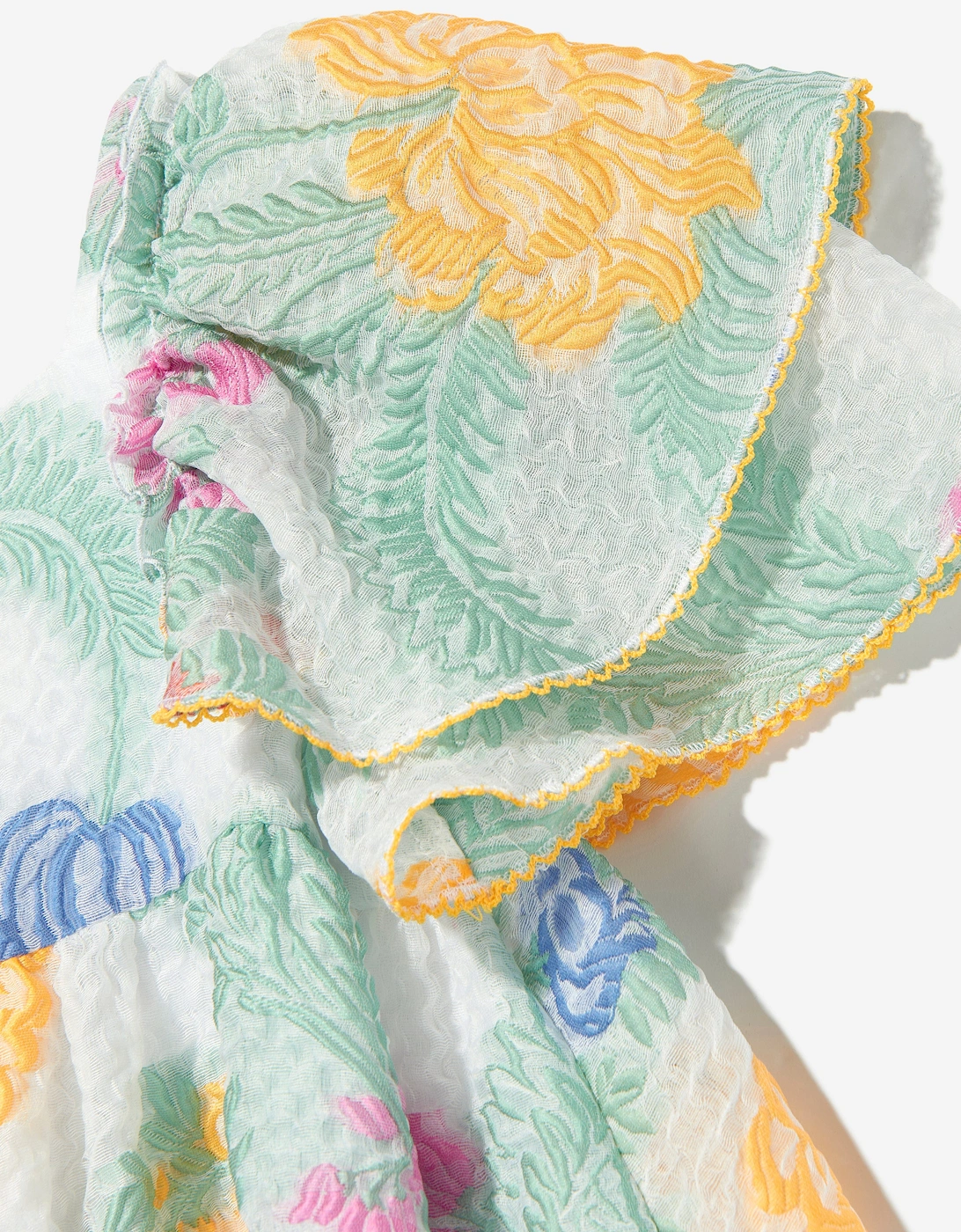 Girls Floral Silk Dress in Multicolour