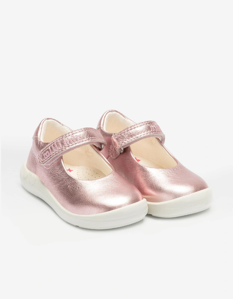 Girls Kayla Leather Pumps in Pink