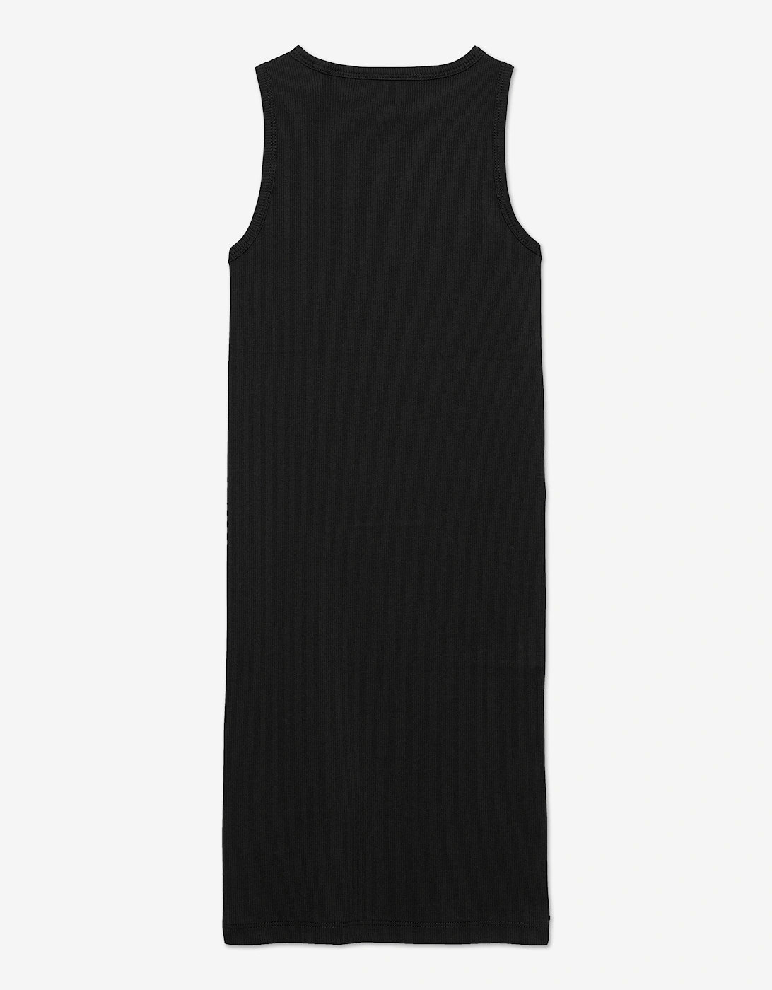 Girls Rib Sleeveless Dress in Black