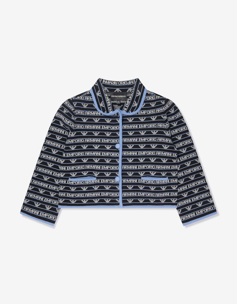 Girls Logo Jacket In Navy