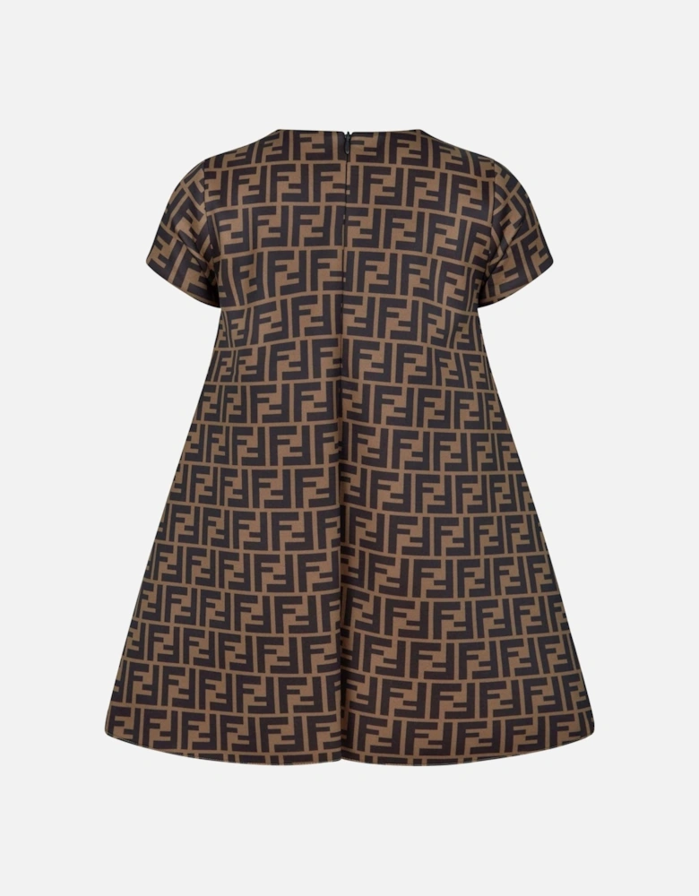 Girls Neoprene FF Logo Bow Dress