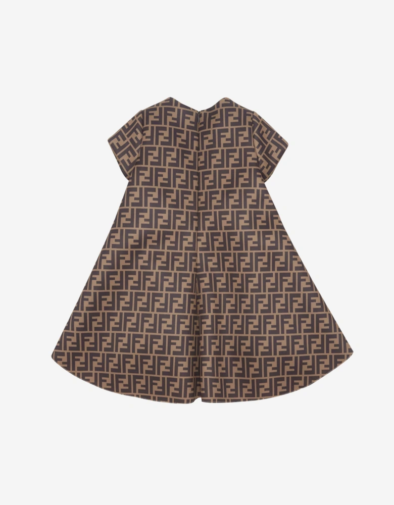 Girls Neoprene FF Logo Bow Dress