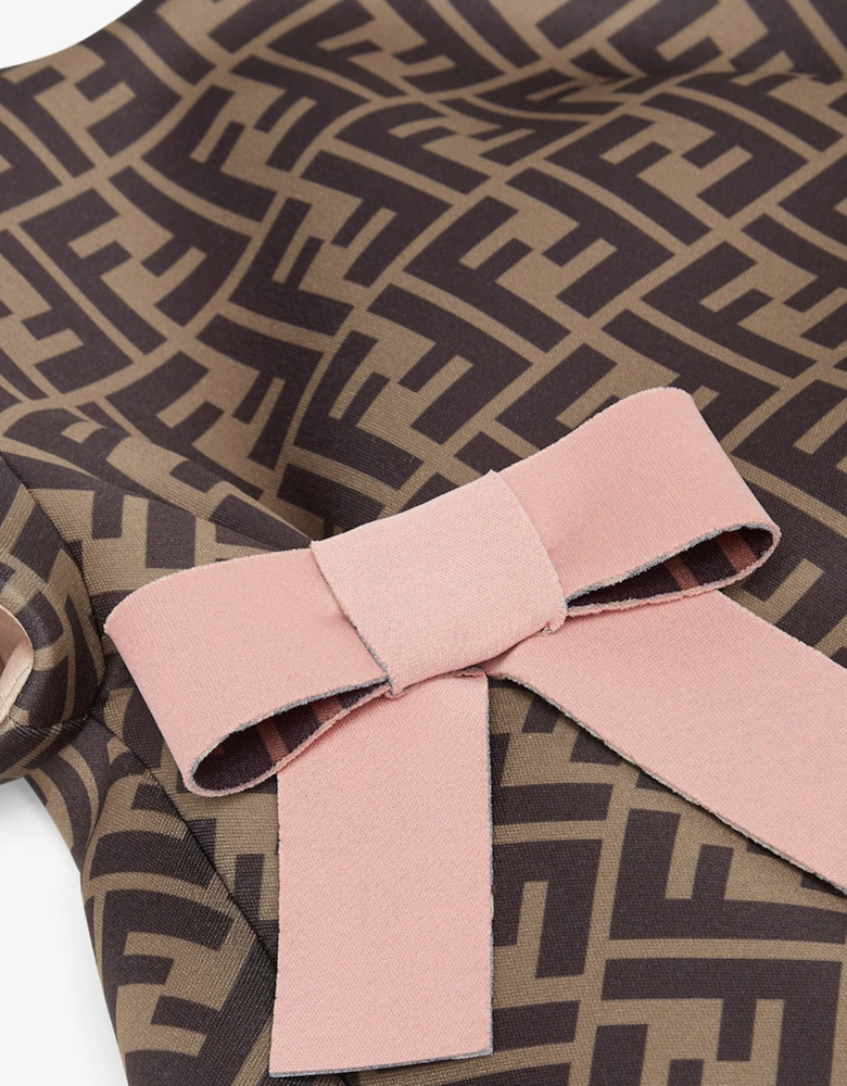 Girls Neoprene FF Logo Bow Dress