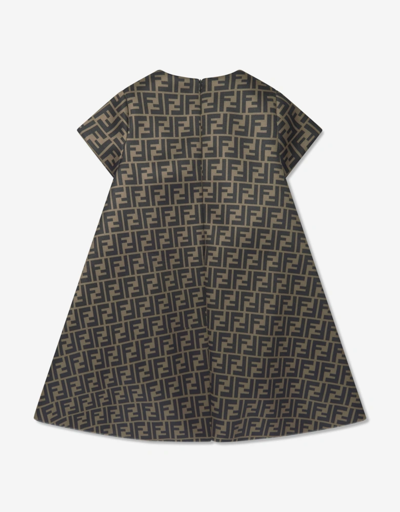 Girls Neoprene FF Logo Bow Dress