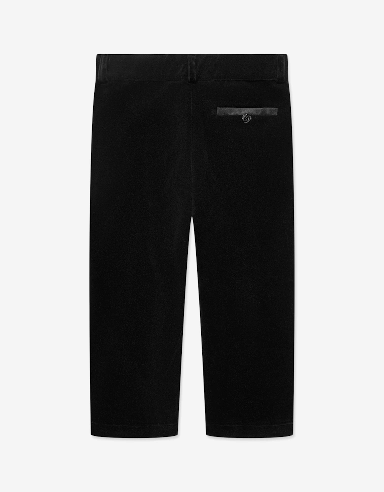 Boys Cotton Trousers in Black