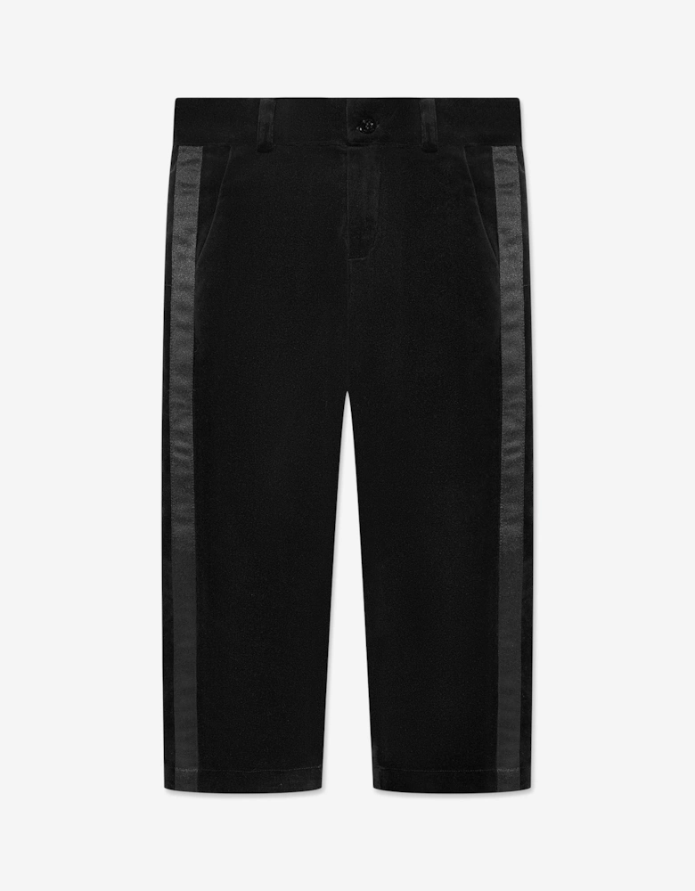 Boys Cotton Trousers in Black