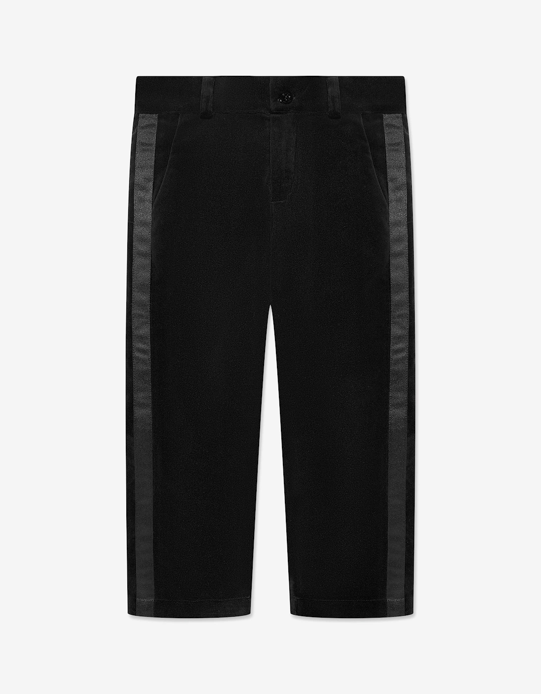 Boys Cotton Trousers in Black, 5 of 4