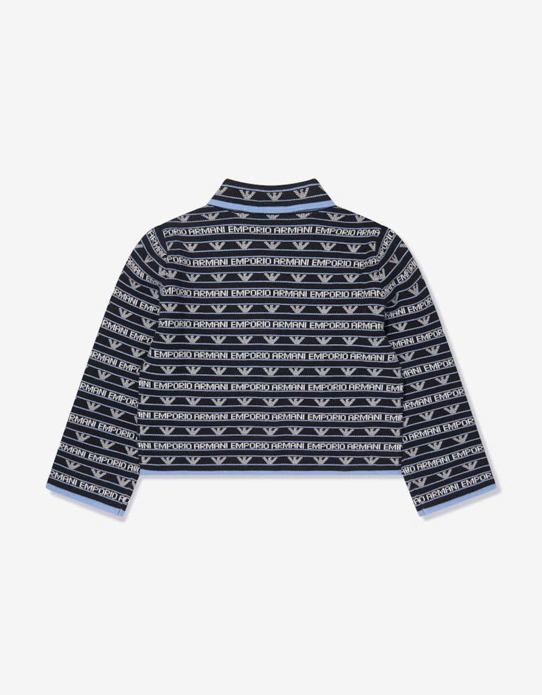Girls Logo Jacket In Navy