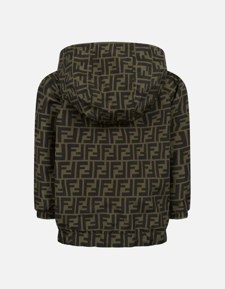 Kids Reversible FF K-Way Jacket in Black