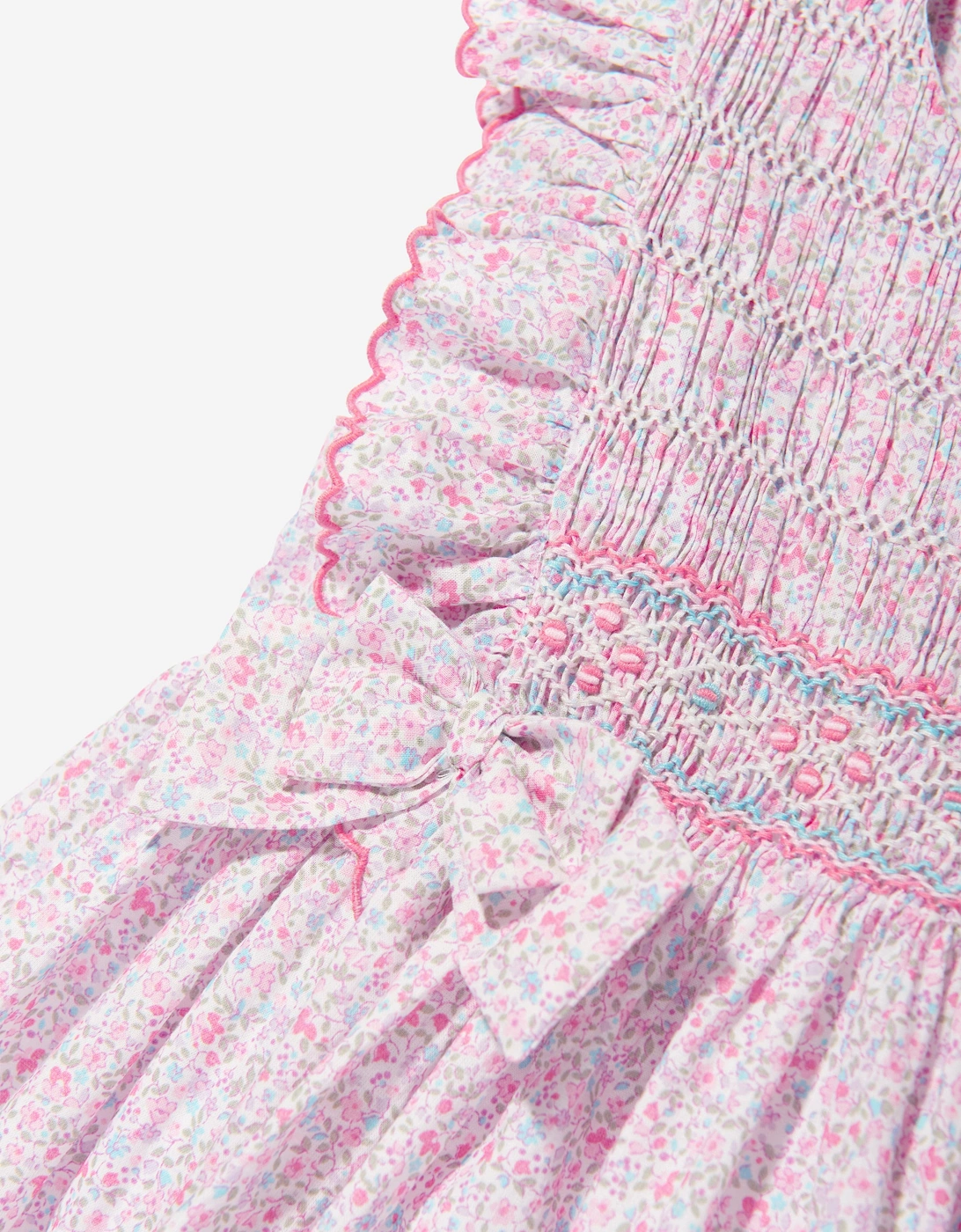 Girls Floral Dress in Pink